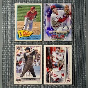 ⚾️ Shohei Ohtani #17 Dodgers MLB Baseball Trading Sports Cards, Set of 4 (Lot 9)